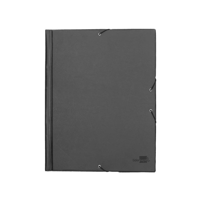 Carpeta Liderpapel Gomas Folio Solapas Plastico Negra 1