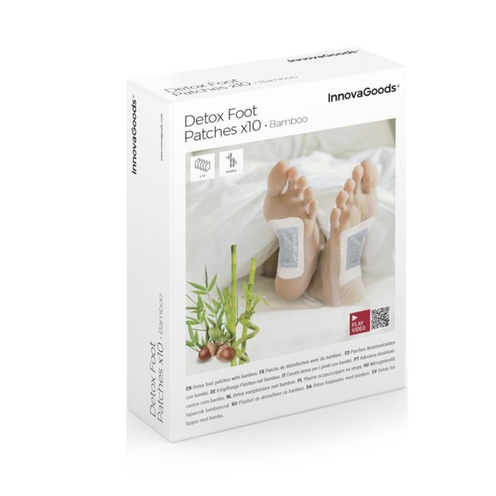 Parches Desintoxicantes para Pies Bamboo InnovaGoods 10 Unidades 1