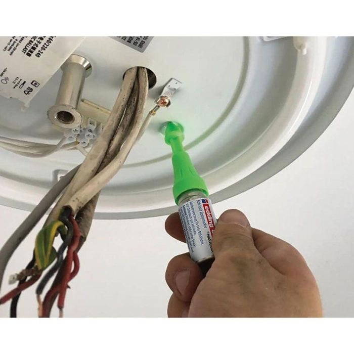 Edding Marcador Spray Tiza Fluorescente Verde para Agujeros Profundos 250 Pulverizaciones Uso Ø3-13mm Multisuperficie 4