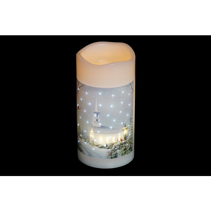 Decoracion Luminosa Navidad Tradicional DKD Home Decor Blanco Multicolor 7.5 x 15 x 7.5 cm (6 Unidades) 1