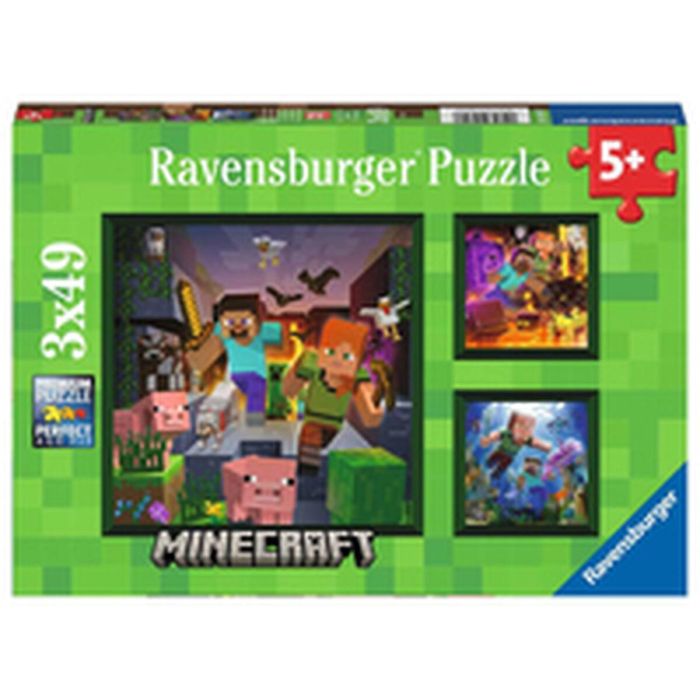 Ravensburger Puzzle 3x49 Piezas Minecraft - Set de 3 Puzzles Infantiles con Imágenes del Juego para Niños y Niñas a partir de 5 Años 2 Ravensburger Puzzle 3x49 Piezas Minecraft - Set de 3 Puzzles Infantiles con Imágenes del Juego para Niños y Niñas a partir de 5 Años 2