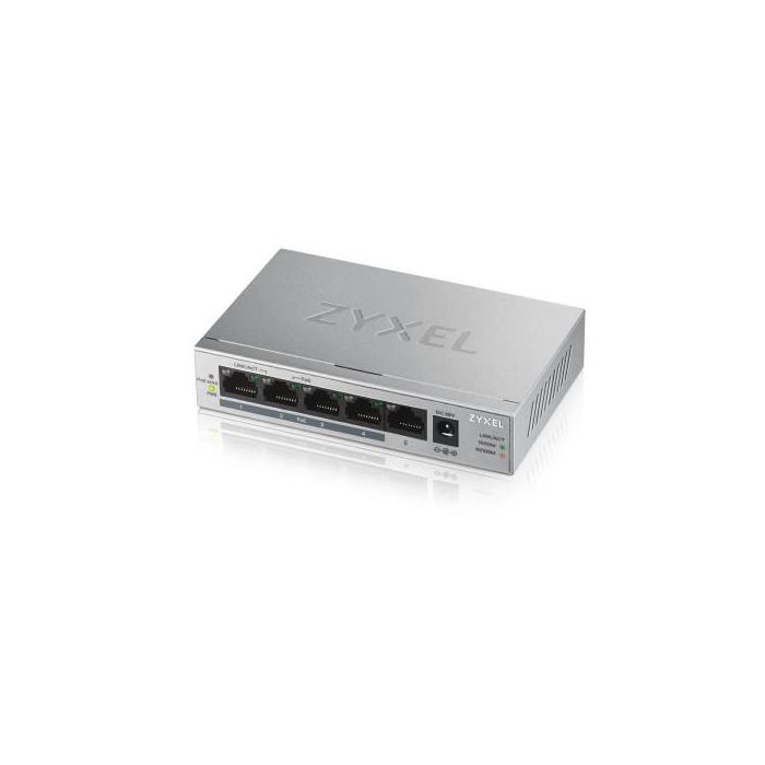 Zyxel GS1005HP Switch No Administrado Gigabit Ethernet PoE Plata 5 Puertos 0 Zyxel GS1005HP Switch No Administrado Gigabit Ethernet PoE Plata 5 Puertos 0