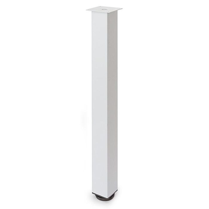 HERRAJES ALK Rigo 60X60-710 - Juego de 4 Patas Regulables para Mesa Fija, Color Blanco