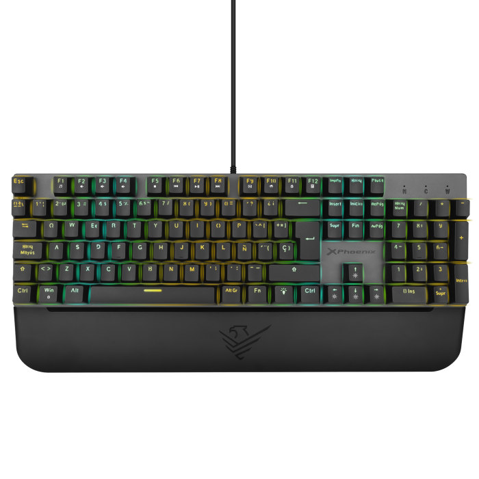 Phoenix Technologies Teclado Mecánico Gaming MK1 Elite, Switches Brown, RGB, Layout Español, Anti-Ghosting
