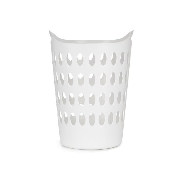 Kipit Cesto de Plástico Blanco 50 L con Asas 44 x 56.5 x 42 cm (Set de 12)