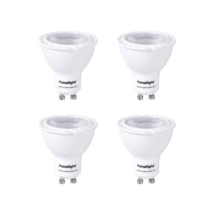 Panasonic-Panalight LDRHV7L40WG102EPL-ECO Lámpara LED Dicroica GU10 5W 4000K Pack de 4 0 Panasonic-Panalight LDRHV7L40WG102EPL-ECO Lámpara LED Dicroica GU10 5W 4000K Pack de 4 0