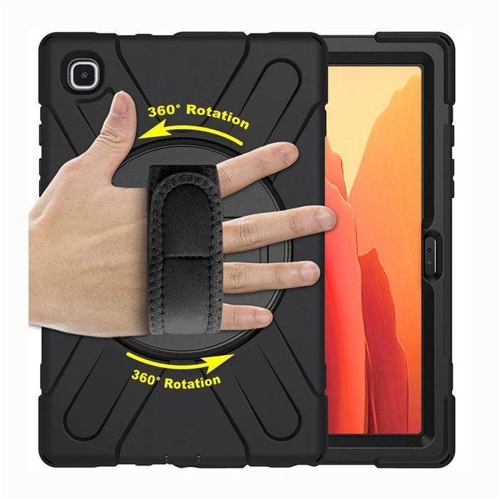 eSTUFF Funda Defender AUSTIN para Galaxy Tab A7 10.4 Negra, Protección Antigolpes con Correa y Soporte 360°, Sin Protector de Pantalla 2
