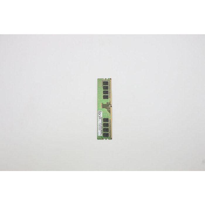 Lenovo 8GB DDR4 UDIMM memory module, 3200MHz speed, 288-pin, 1.2V, non-ECC, single rank, unbuffered design. 2 Lenovo 8GB DDR4 UDIMM memory module, 3200MHz speed, 288-pin, 1.2V, non-ECC, single rank, unbuffered design. 2