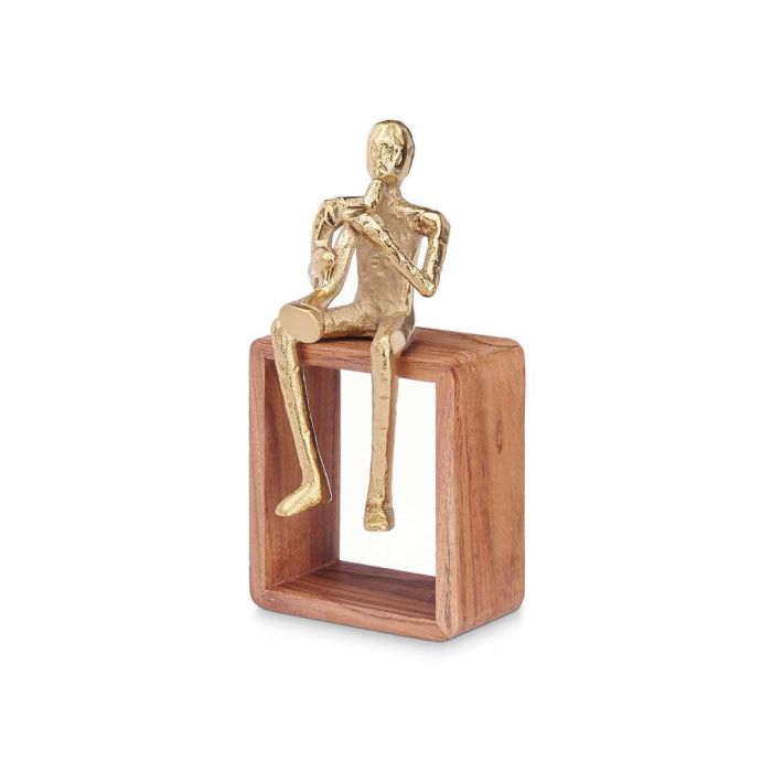 Figura Metal Saxofon Oro Con Soporte Madera Giftdecor 13X27CM (6 Unidades) 1 Figura Metal Saxofon Oro Con Soporte Madera Giftdecor 13X27CM (6 Unidades) 1