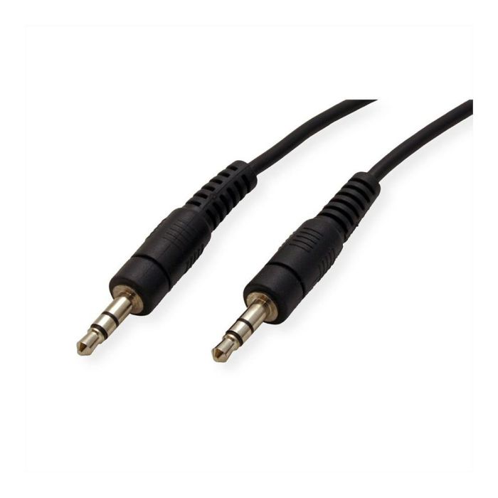 ROLINE 11.09.4501 Cable Jack 3.5mm Macho a Macho, 1m, Negro 1