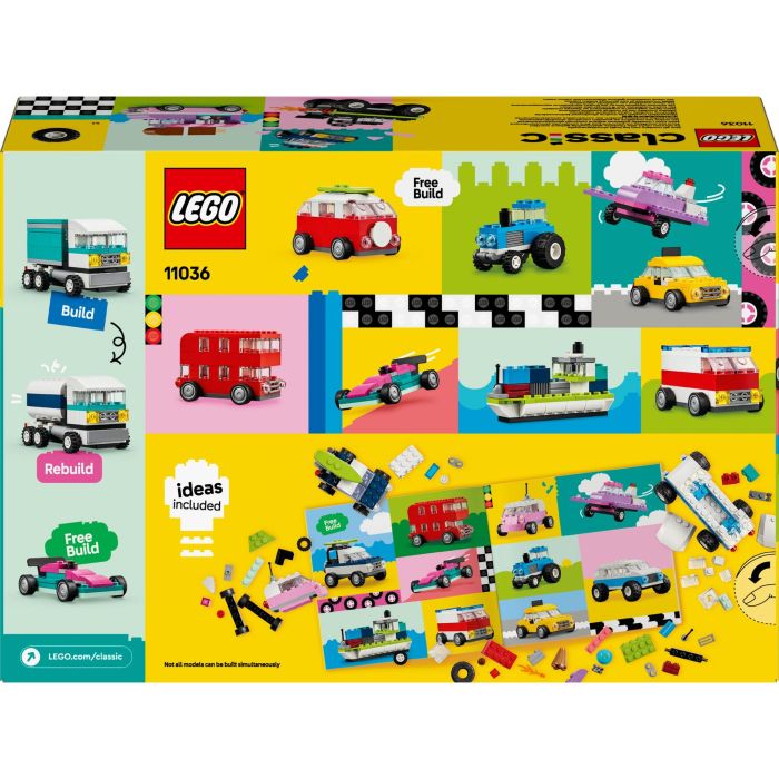 LEGO 11036 Classic Vehículos Creativos - Set de Construcción de Coches con 900 Ladrillos y 52 Ruedas para Niños +5 Años 8