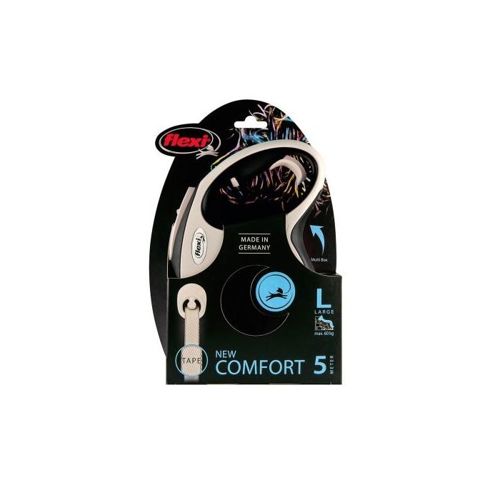 Correa para Perro Flexi NEW COMFORT 5 m Negro Talla L 1