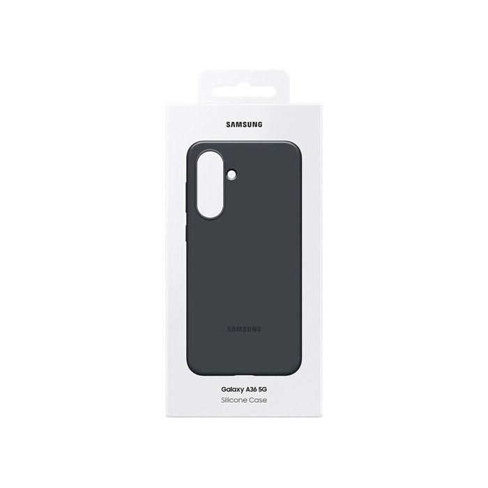Samsung Funda de Silicona Original para Samsung Galaxy A36 5G, Carcasa Protectora Negra 3