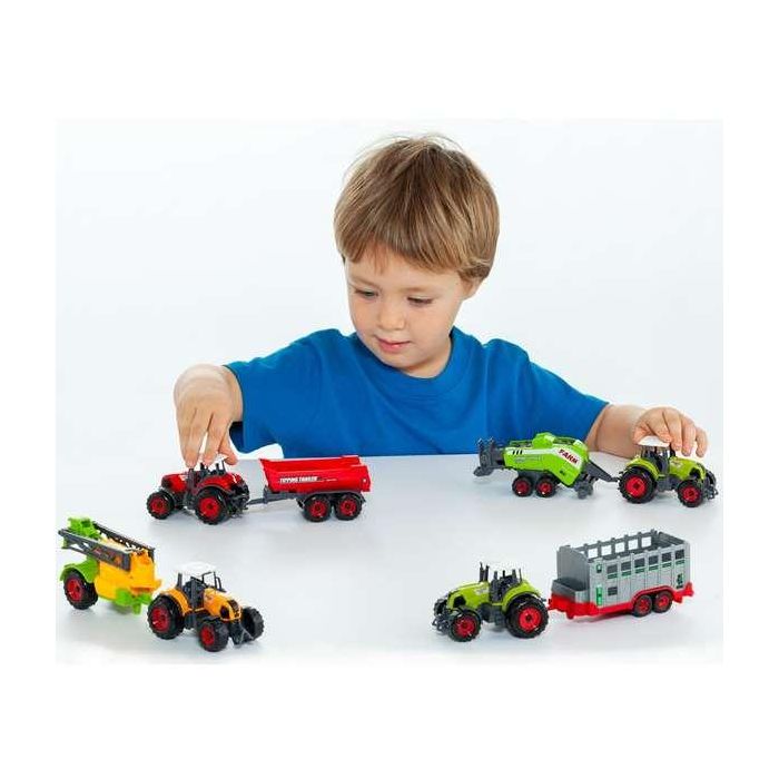 Tractor granja con remolque. escala 1:50 - modelos surtidos 10 Tractor granja con remolque. escala 1:50 - modelos surtidos 10