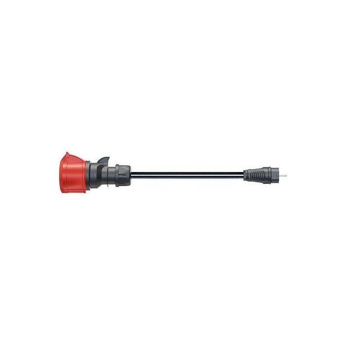 go-e CH-04-02 Gemini flex Cargador EV 22 kW, Adaptador CEE 32A a Schuko, Cable 30cm, Negro/Rojo, IP55 1