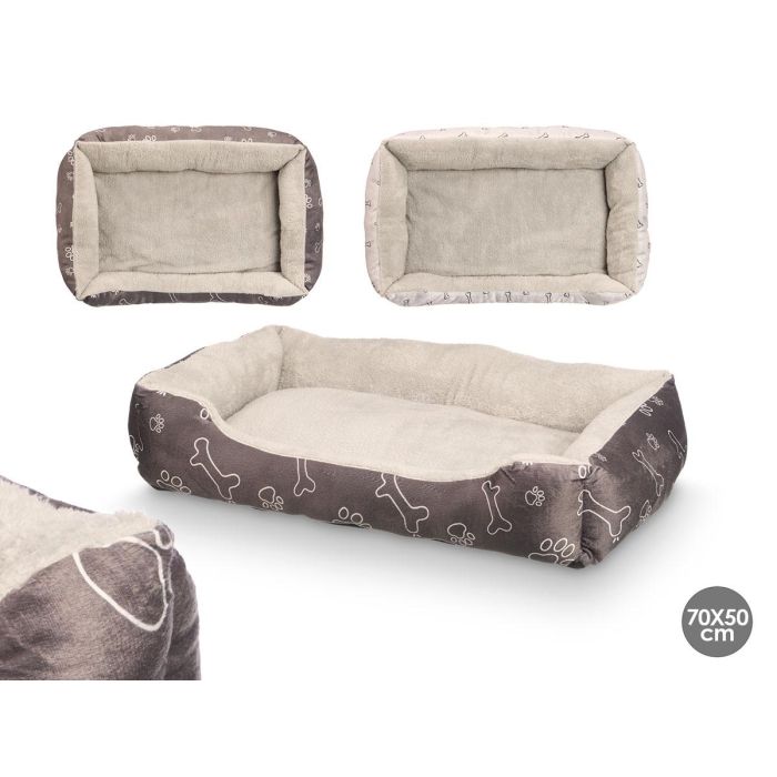 Mascow Cuna Grande para Mascota, Cama para Perro y Gato Estampada, Telas de Poliéster, Colores Gris Oscuro y Claro 70x15x50 cm (14 Unidades) Mascow Cuna Grande para Mascota, Cama para Perro y Gato Estampada, Telas de Poliéster, Colores Gris Oscuro y Claro 70x15x50 cm (14 Unidades)