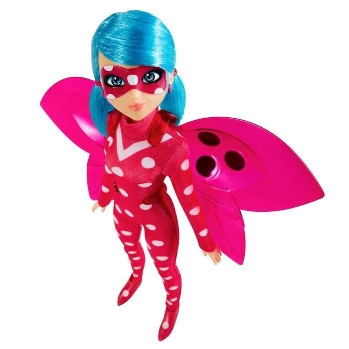 Bandai P50017 Muñeca Maniquí Articulada Miraculous Ladybug y Cat Noir Cosmobug 26 cm Roja y Blanca 2