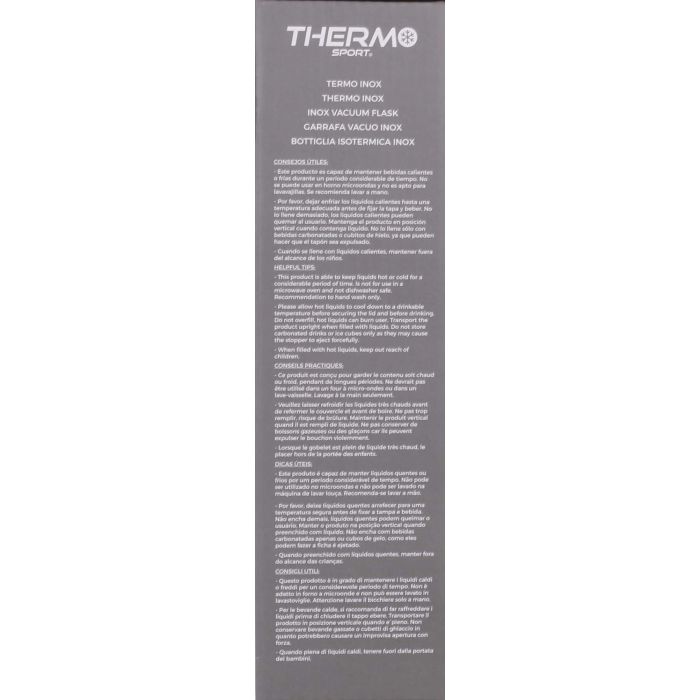 Termo Inox 500 ml Thermosport - Acero Inoxidable (6 Unidades) 6 Termo Inox 500 ml Thermosport - Acero Inoxidable (6 Unidades) 6