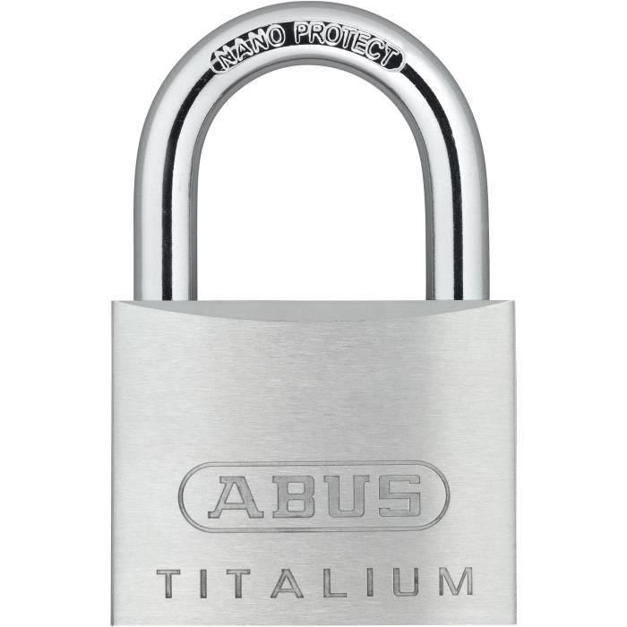 Candado - ABUS - 64TI/50 Titalium - Cuerpo de aluminio - Llave paracéntrica - Riesgo de robo medio Candado - ABUS - 64TI/50 Titalium - Cuerpo de aluminio - Llave paracéntrica - Riesgo de robo medio