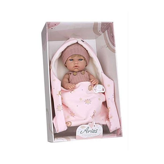 Muñeca elegance 30 cm natal rosa c/portabebe (cuerpo vinyl, sexo niña)