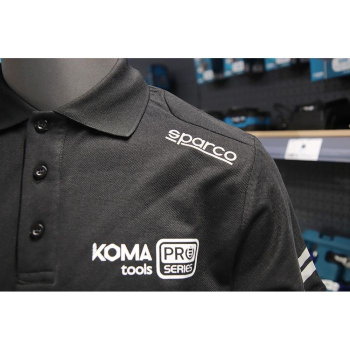 Sparco Polo técnico con zonas reflectantes, hombros reforzados, inserciones a contraste - Negro, Talla M 4 Sparco Polo técnico con zonas reflectantes, hombros reforzados, inserciones a contraste - Negro, Talla M 4