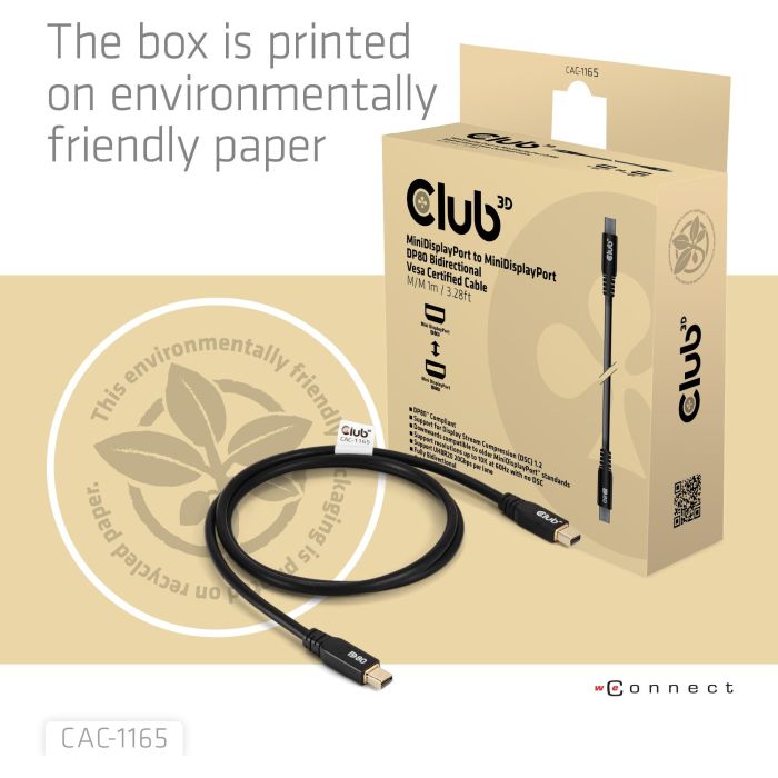 Club3D Kabel MiniDP 2.1 <-> MiniDP 2.1 1m 10K60Hz St/St retail 4 Club3D Kabel MiniDP 2.1 <-> MiniDP 2.1 1m 10K60Hz St/St retail 4
