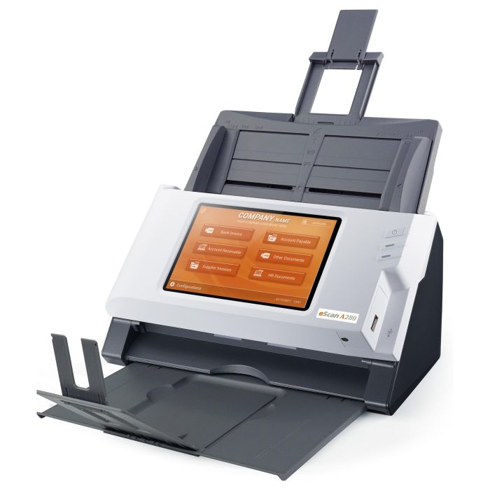 Plustek Escáner A280 Enterprise, Resolución 600x600 DPI, Escaneo Dúplex a Color, Velocidad 20 ppm, Pantalla 7" 4