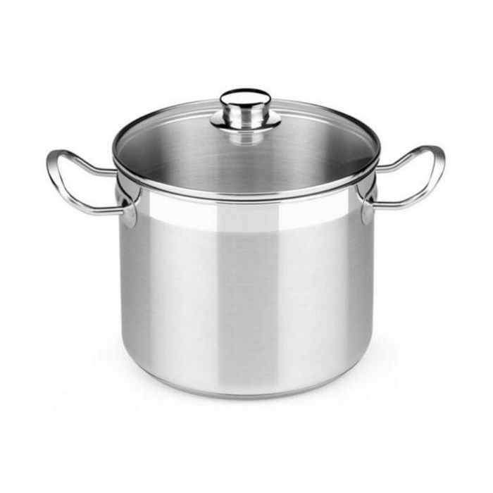 Olla con Tapa de Cristal BRA Profesional 8,5 L Acero Inoxidable Ø 24 cm Multicolor Acero Acero Inoxidable 18/10 Olla con Tapa de Cristal BRA Profesional 8,5 L Acero Inoxidable Ø 24 cm Multicolor Acero Acero Inoxidable 18/10