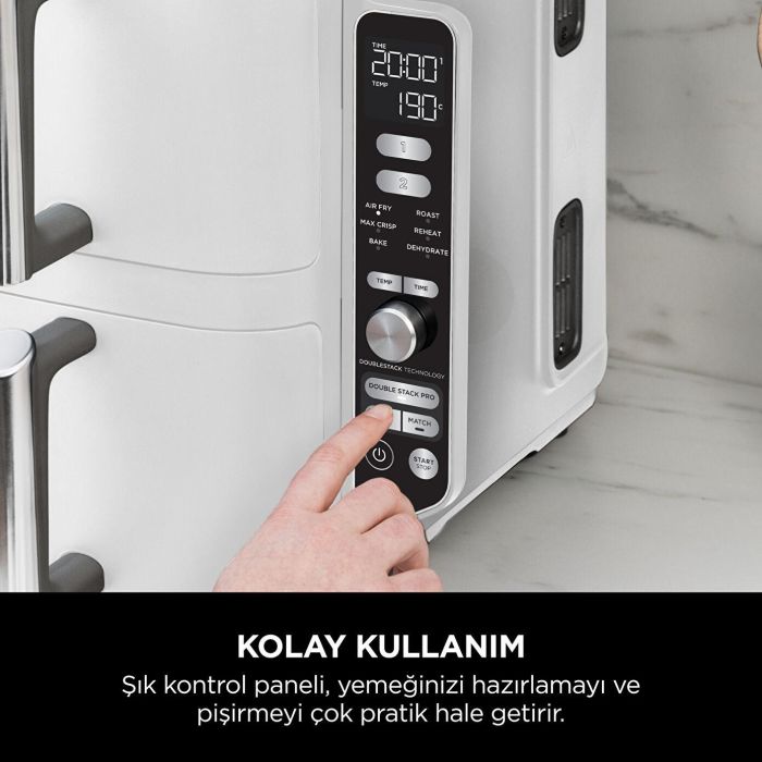 Ninja SL400EUWH Freidora de Aire Doble Stack XL 9,5L Blanca Ninja SL400EUWH Freidora de Aire Doble Stack XL 9,5L Blanca