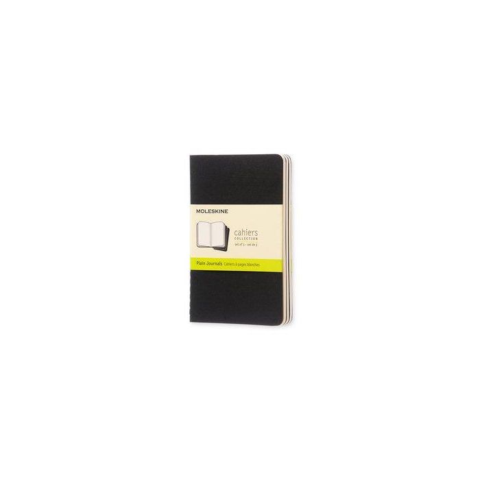 Cuaderno Moleskine Cahier 9X14 64H Lisa Negra Set De 3
