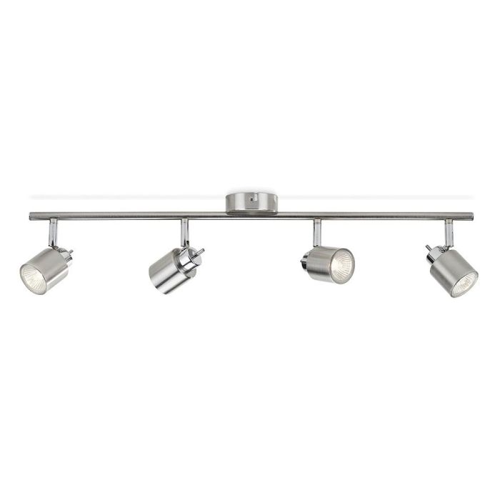 Philips Regleta de 4 Focos Meranti GU10 Cromo Mate Metal IP20 para Techo/Pared, 15,5x10x69cm (Bombilla no incluida) 0 Philips Regleta de 4 Focos Meranti GU10 Cromo Mate Metal IP20 para Techo/Pared, 15,5x10x69cm (Bombilla no incluida) 0