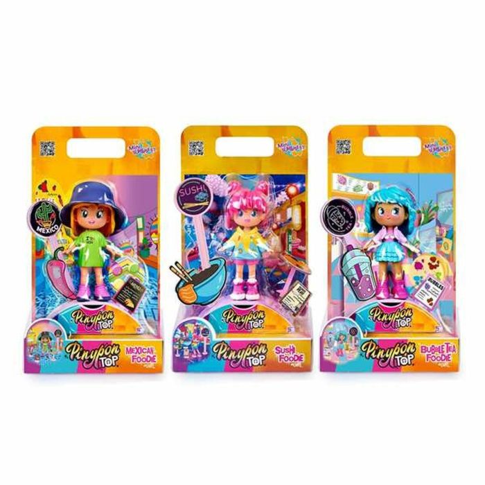 Figura pinypon top foodie. articulada de brazos y piernas con doble cara. - modelos surtidos