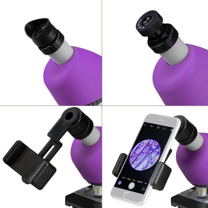 Microscopio 40x-640x - BRESSER JUNIOR - iluminación LED - kit de experimentación - violeta 3 Microscopio 40x-640x - BRESSER JUNIOR - iluminación LED - kit de experimentación - violeta 3