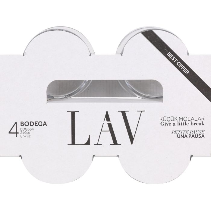 Set de Vasos LAV (4 uds) 4 Unidades 240 cc 3