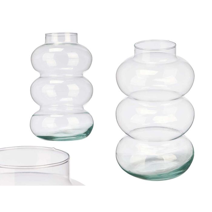 Jarrón de Cristal Burbuja 35 cm - Giftdecor - Vidrio Transparente Jarrón de Cristal Burbuja 35 cm - Giftdecor - Vidrio Transparente
