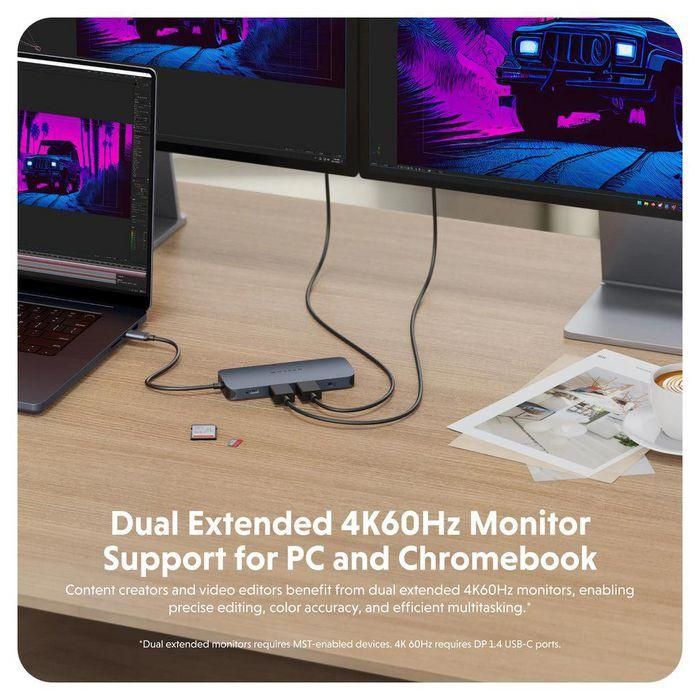 HYPER HD4006GL hub de interfaz USB 3.2 Gen 1 (3.1 Gen 1) Type-C 10000 Mbit/s Azul, Gris 2 HYPER HD4006GL hub de interfaz USB 3.2 Gen 1 (3.1 Gen 1) Type-C 10000 Mbit/s Azul, Gris 2