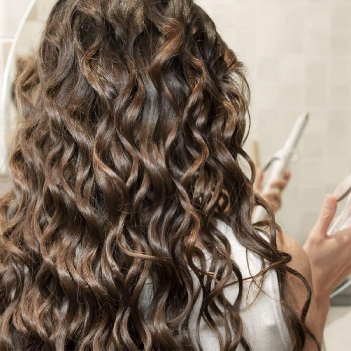 Cecotec Bamba SurfCare Curly Rizador de Pelo Caliente con Queratina y Argán, Turmalina, 5 Temperaturas (120-200°C)