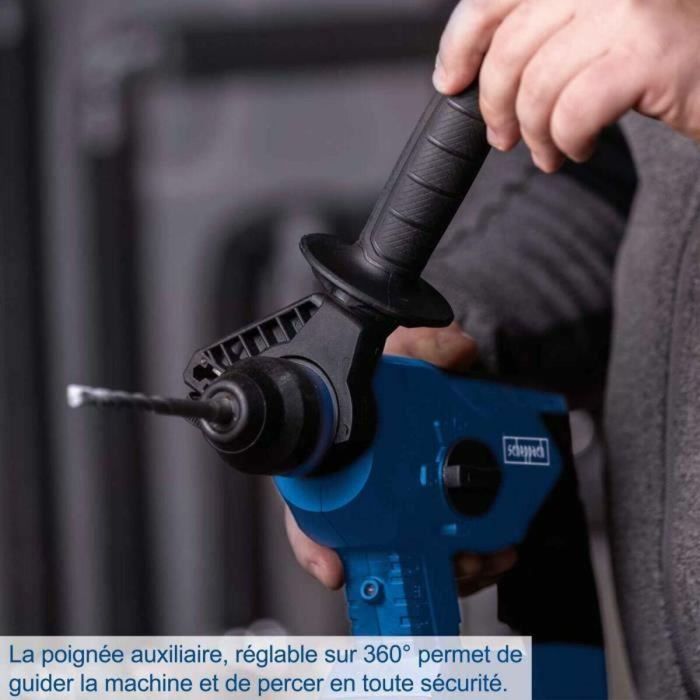 Scheppach Taladro sin escobillas SDS Plus BC-RHD230-X 20V 2,2 julios 1400 rpm sin batería 11