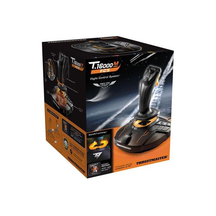 Thrustmaster T-16000M FC S Palanca de Mando USB Analógico/Digital para PC Negro Naranja