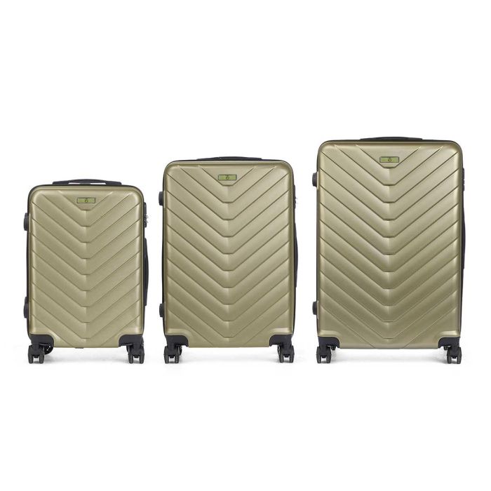 Set 3 Maletas ABS Verde Arte Regal - 49x74.5x28 cm, 67x45x26 cm, 57x38x23 cm 1