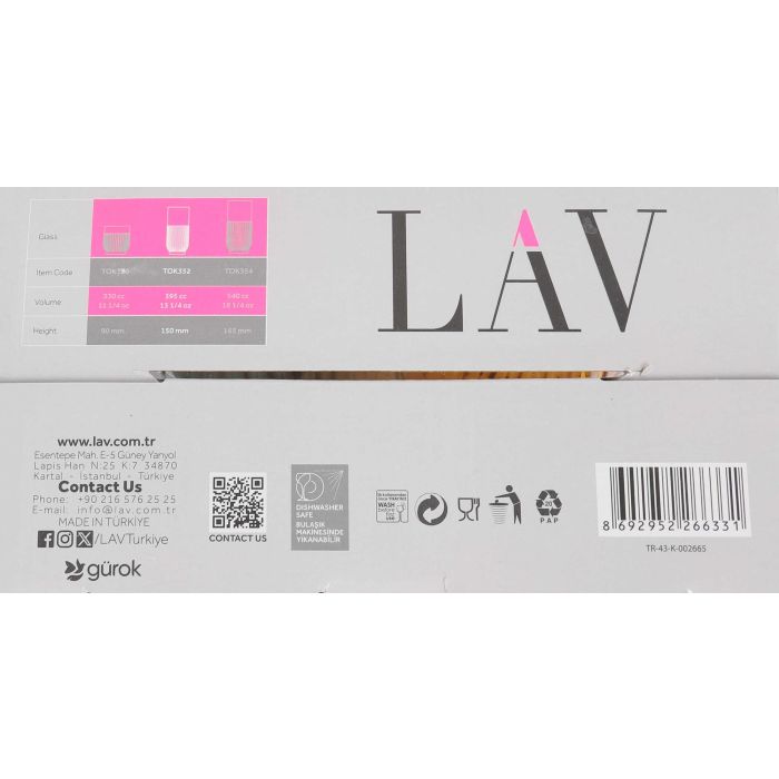 Set de 4 Vasos Tokyo 395 cc - Colores Variados - Marca LAV (6 Cajas) 9 Set de 4 Vasos Tokyo 395 cc - Colores Variados - Marca LAV (6 Cajas) 9