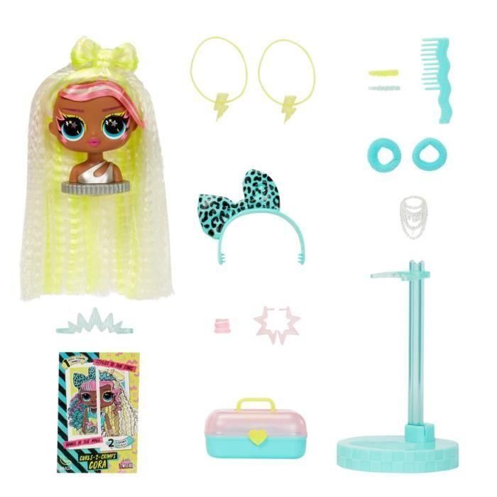 Muñeca LOL Surprise Tweens Surprise Swap Fashion - Curls-2- Crimps Cora - 1 muñeca Tweens de 17 cm, 1 mini cabezal de peinado y accesorios 2 Muñeca LOL Surprise Tweens Surprise Swap Fashion - Curls-2- Crimps Cora - 1 muñeca Tweens de 17 cm, 1 mini cabezal de peinado y accesorios 2