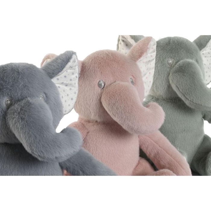 Peluche Manta Baby DKD Home Decor Rosa Verde 20 x 28 x 21 cm Set de 2 (3 Unidades) 3