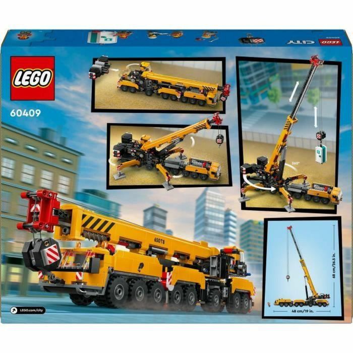 LEGO City 60409 Grúa de Construcción Móvil Amarilla, set de construcción de regalo para niños 1