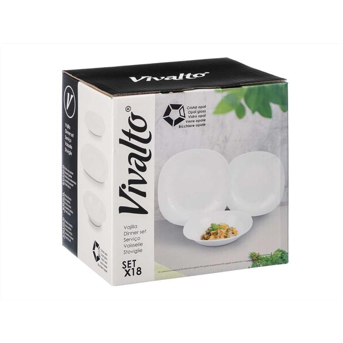 Set Vajilla Relieve Opal 18Pzs Vivalto 26CM (2 Unidades) 2 Set Vajilla Relieve Opal 18Pzs Vivalto 26CM (2 Unidades) 2