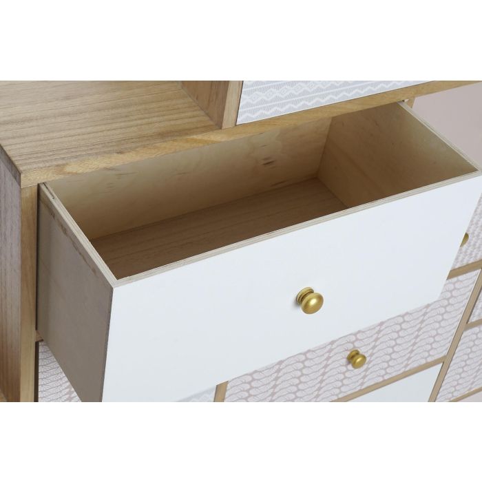 DKD Home Decor Buffet Scandi Golden 19, 12 Cajones, Madera Paulownia, Natural Dorado, 120x110x25 cm 3