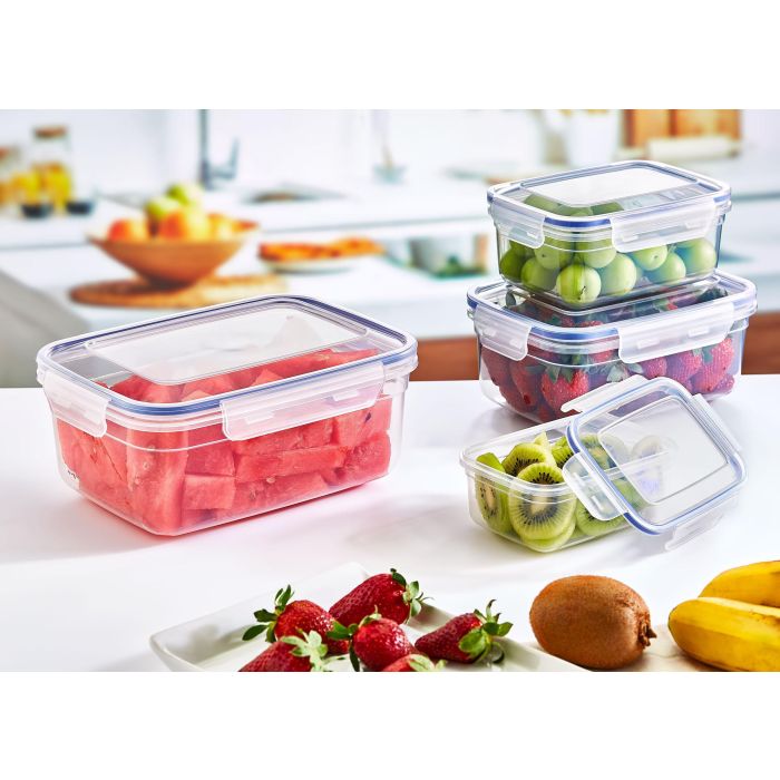 Dem Fiambrera Hermética Rectangular 2300 ml 24 x 18 x 10 cm (12 Unidades) 3