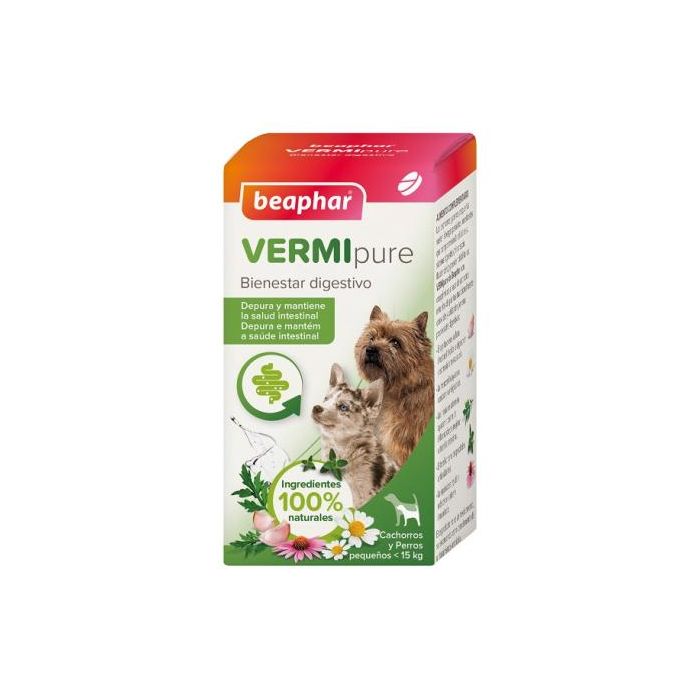 Vermipure Comprimidos para Perros Pequeños y Cachorros de hasta 15 kg, 50 Comprimidos