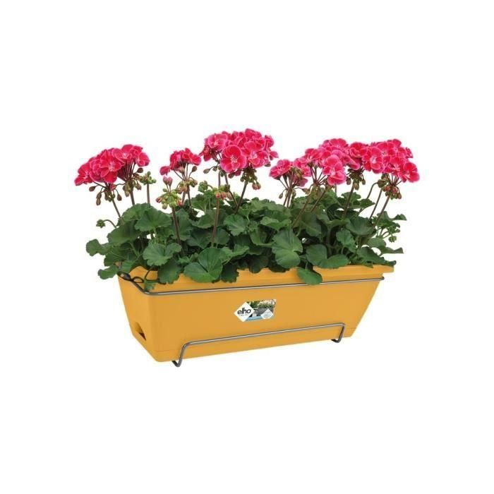 Elho Barcelona Balconier Allin1 50 - Amarillo - L 50 x B 28 x H 19 cm - Balcón exterior - 100% reciclado Elho Barcelona Balconier Allin1 50 - Amarillo - L 50 x B 28 x H 19 cm - Balcón exterior - 100% reciclado