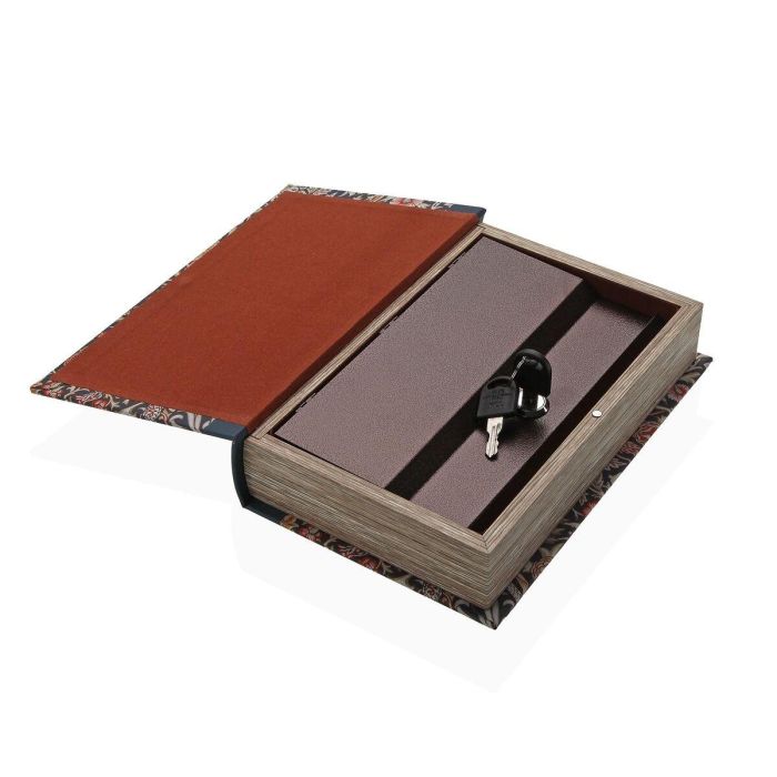 Caja Decorativa Versa Morris Lienzo Madera MDF Libro 2 Caja Decorativa Versa Morris Lienzo Madera MDF Libro 2